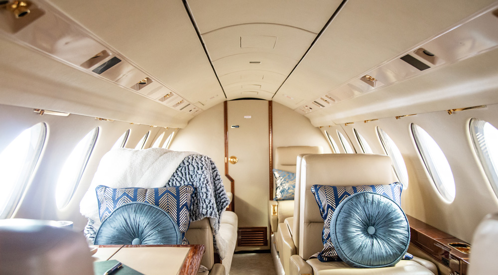 private jet interior