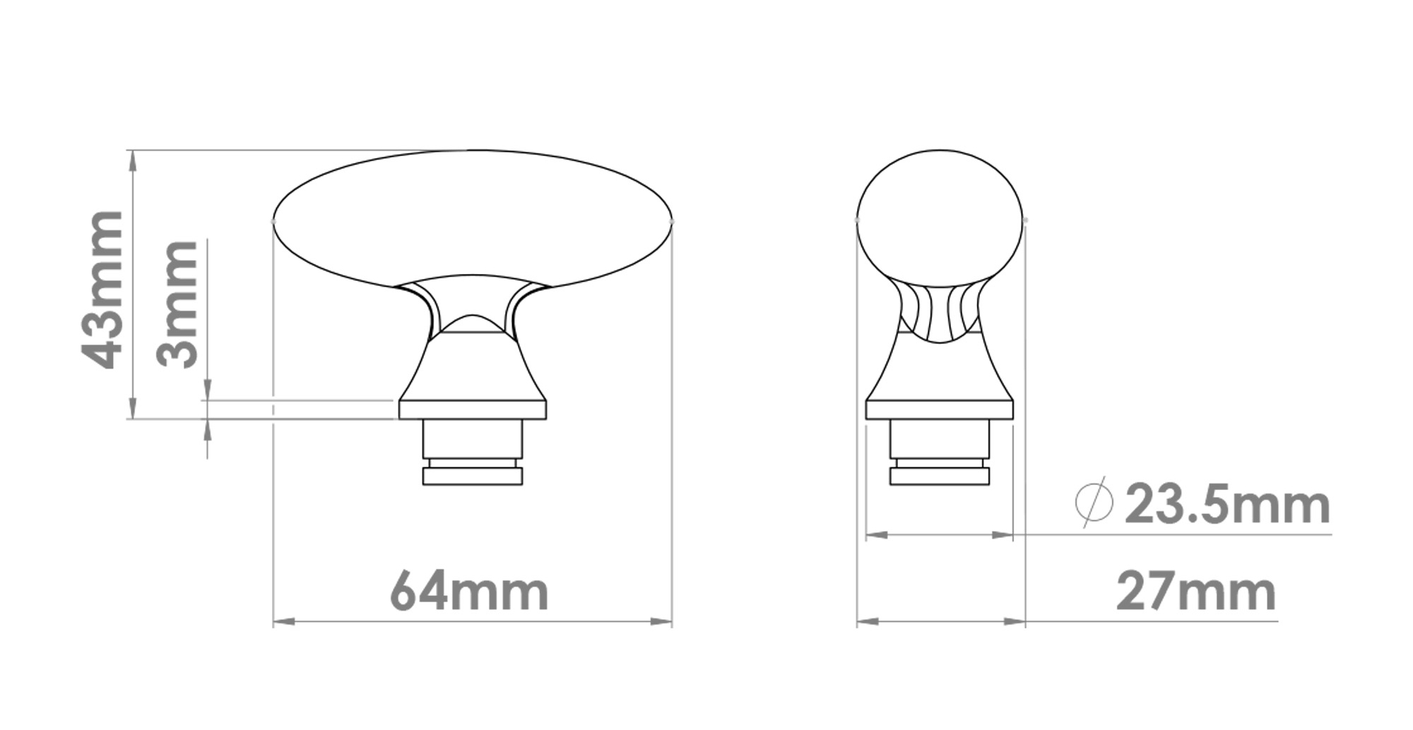 Small Zeppelin Knob