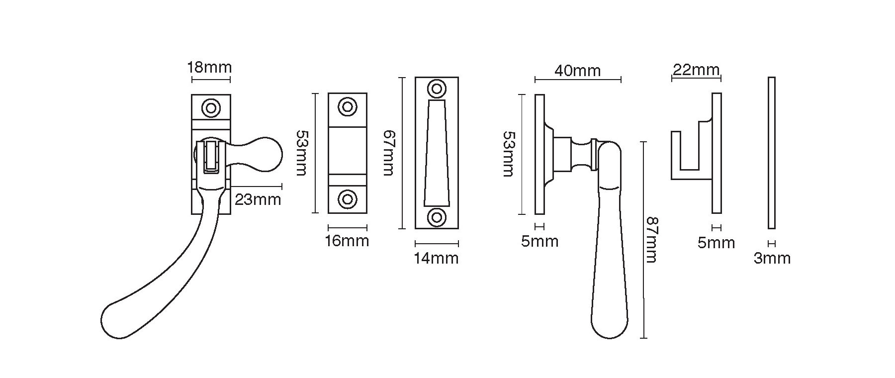 Bulb End Casement Fastener