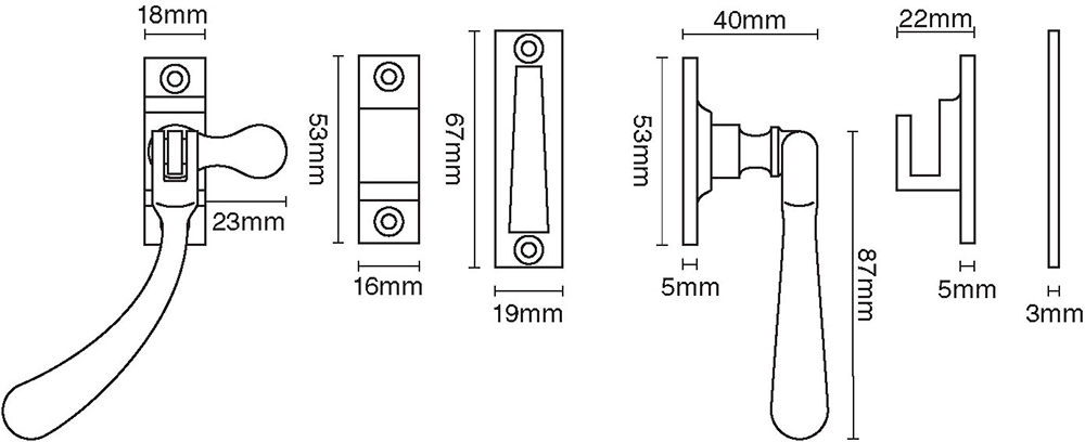 Bulb End Casement Fastener