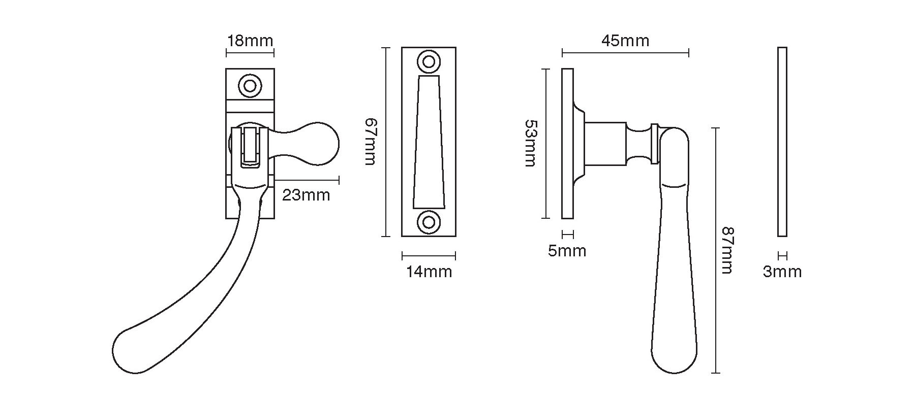 Bulb End Casement Fastener – Weatherseal