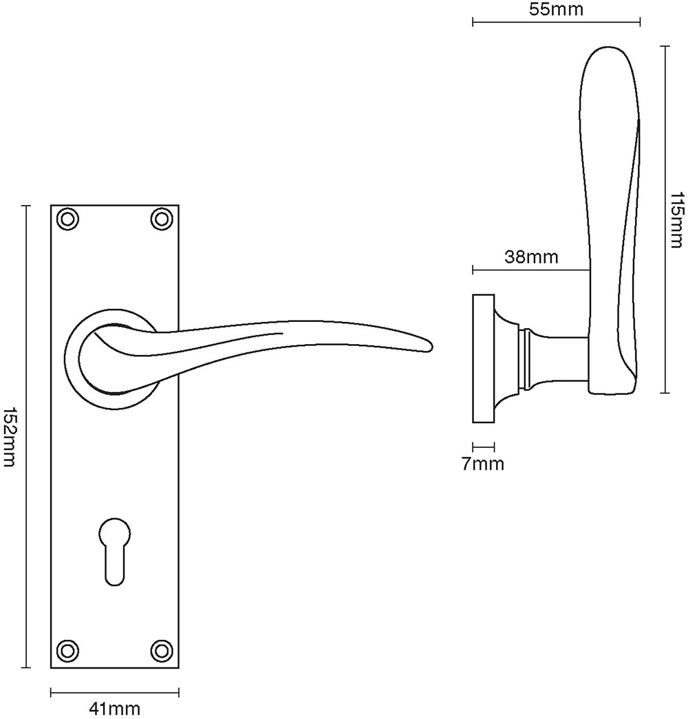 Codsall Lever Latch Door Handle