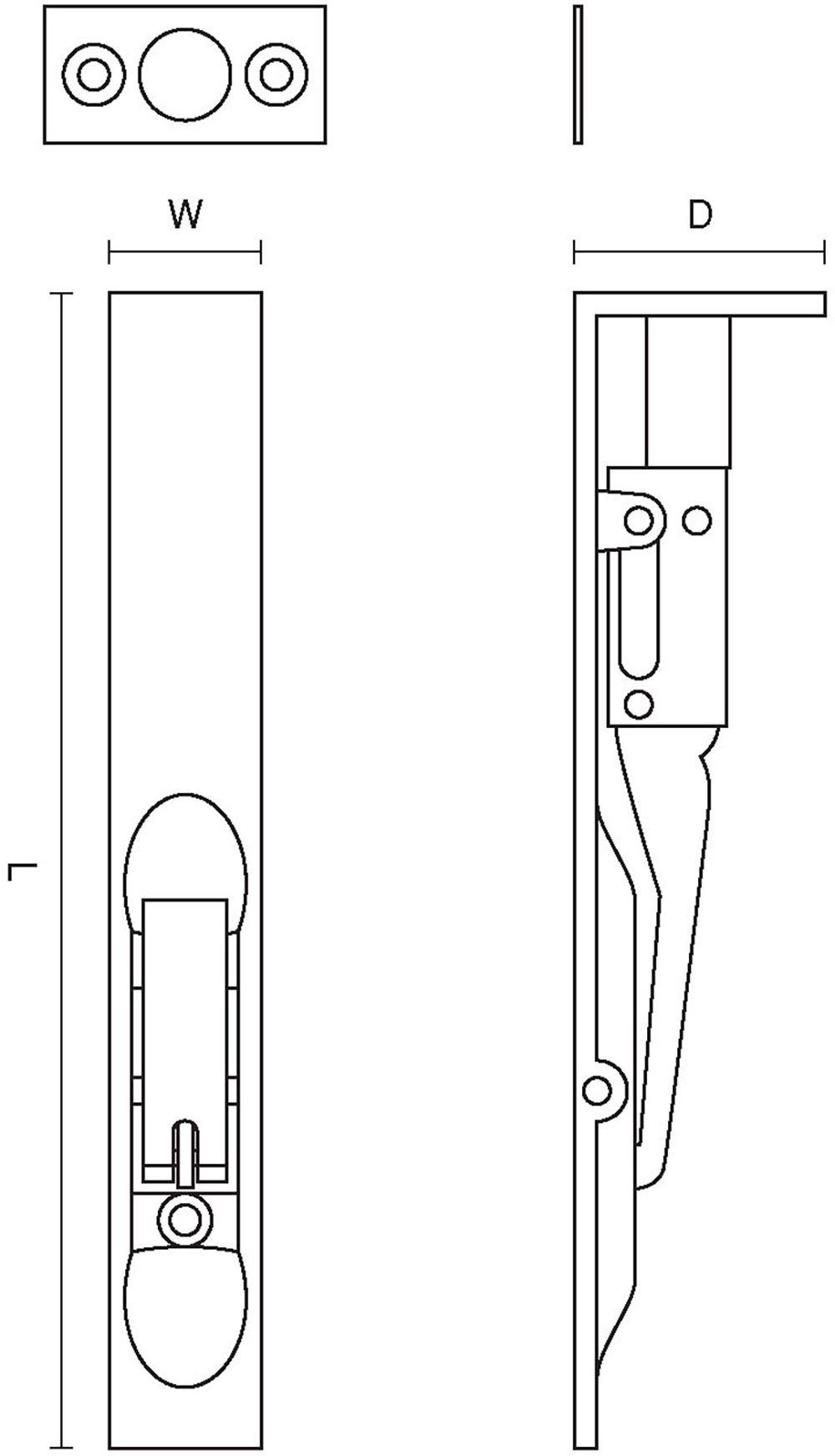 Lever Action Flush Bolt