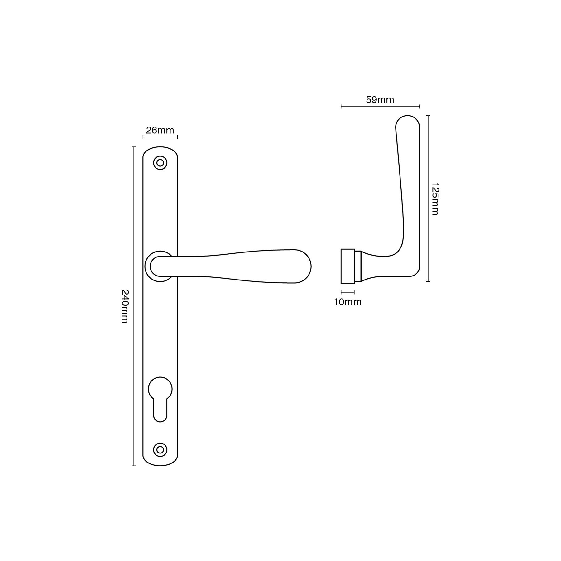 Elegance Multipoint Door Handle