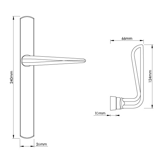 Celeste Multipoint Door Handle