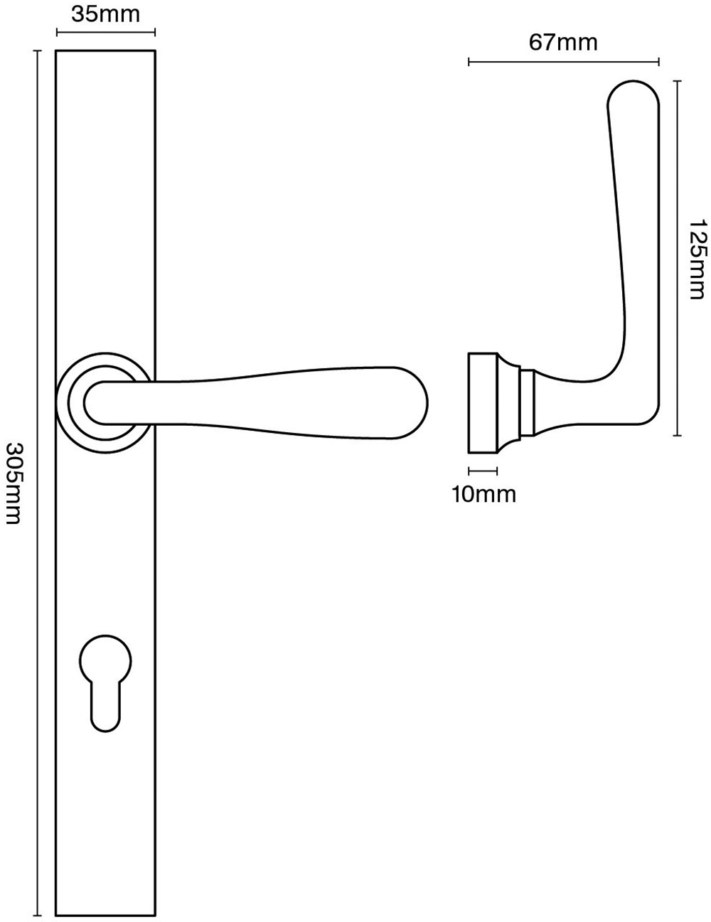 Elegance Lever Lock