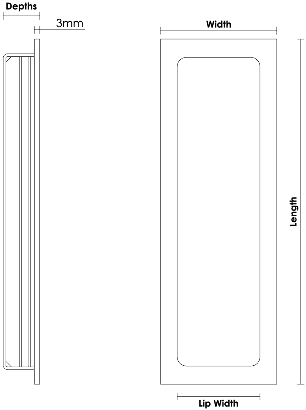 Rectangular Edge Step Pull