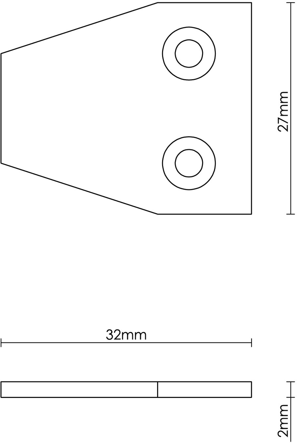 Sash Stop Strike plate