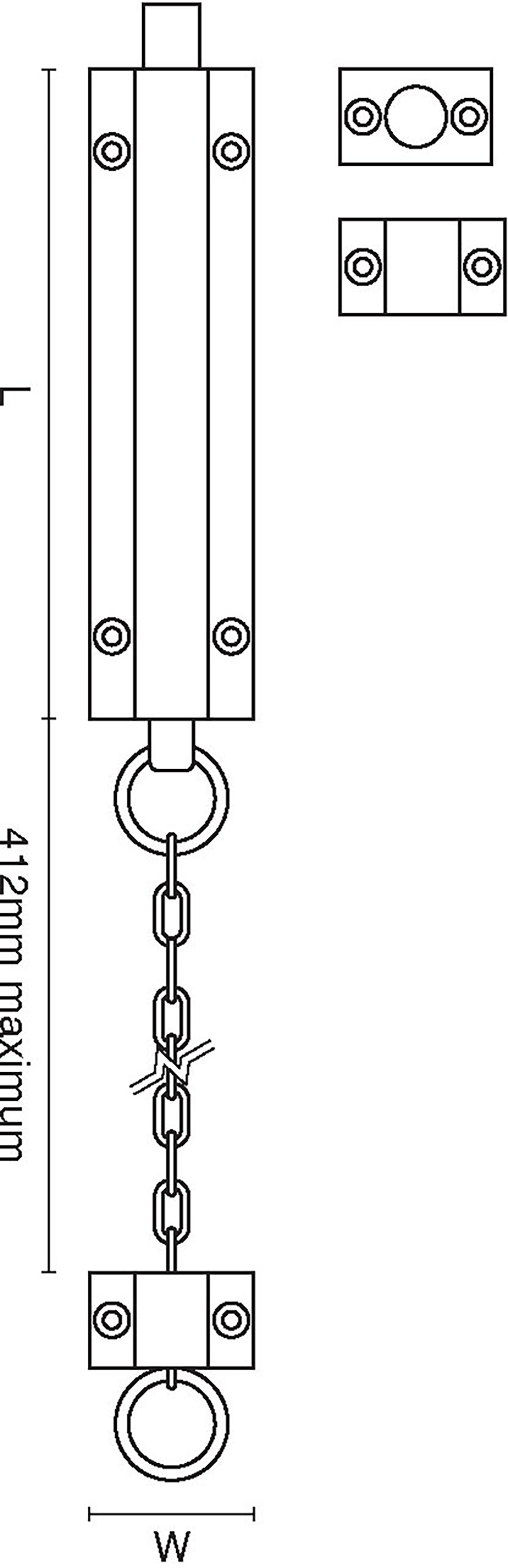 Chain Bolt | Croft Architectural Hardware