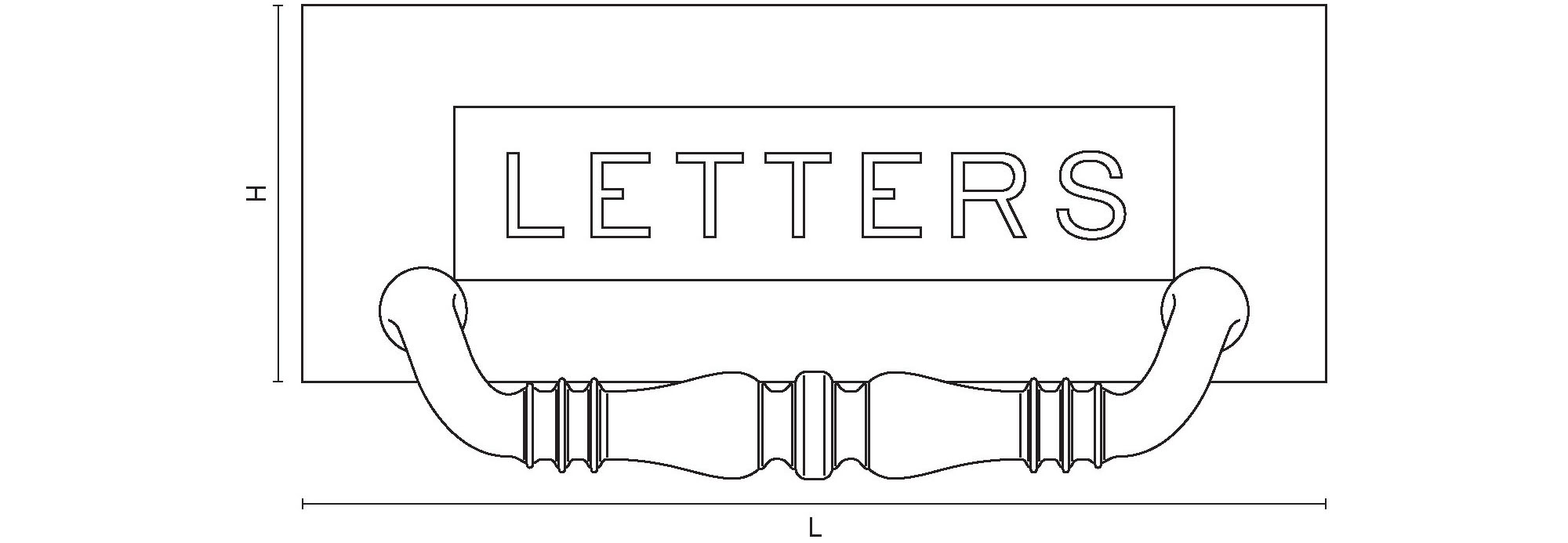 Engraved Letter Plate with handle