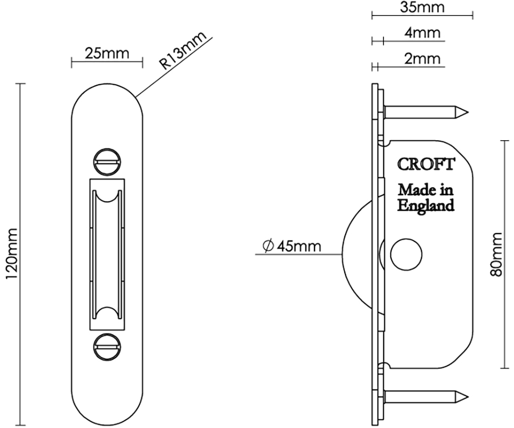 Radius Edge Sash Pulley