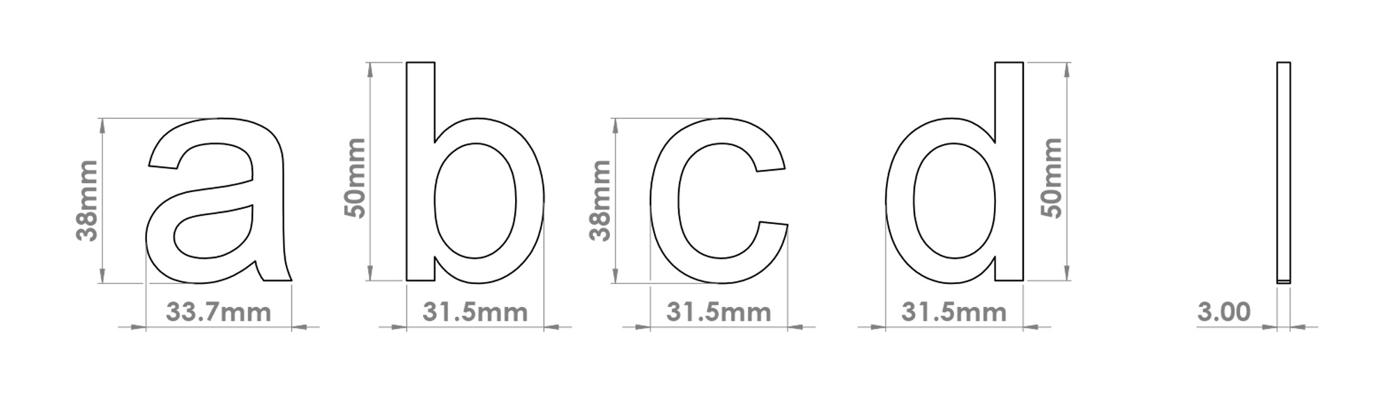 Arial Font Letter