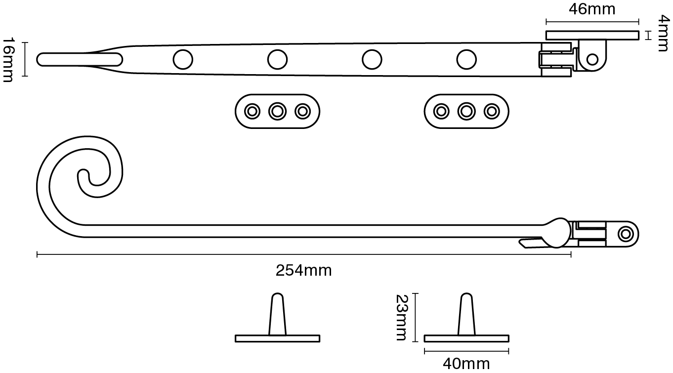 Monkey Tail Casement Stay