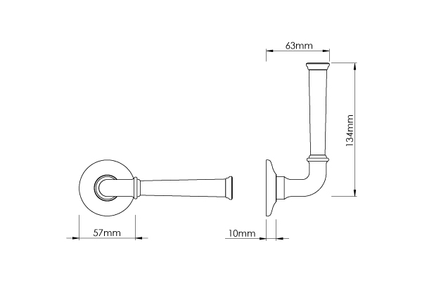 Grace Door Handle on Arc Covered Rose