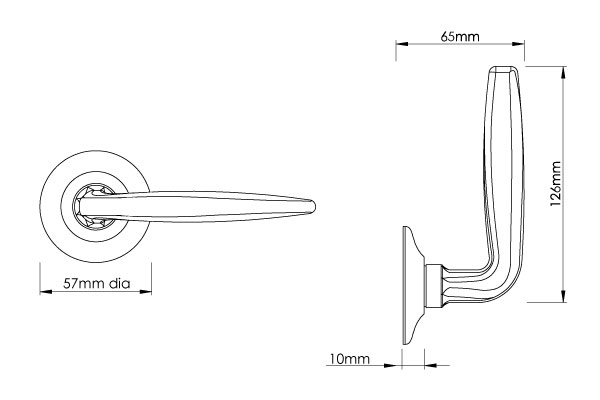Maine Door Handle on Arc Covered Rose