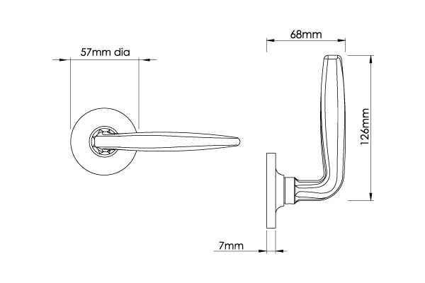 Maine Door Handle on a Covered Rose