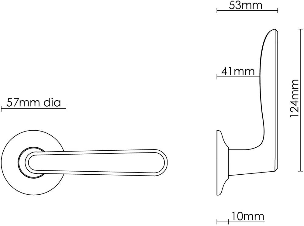 Velo Lever on 57mm Arc Covered Rose