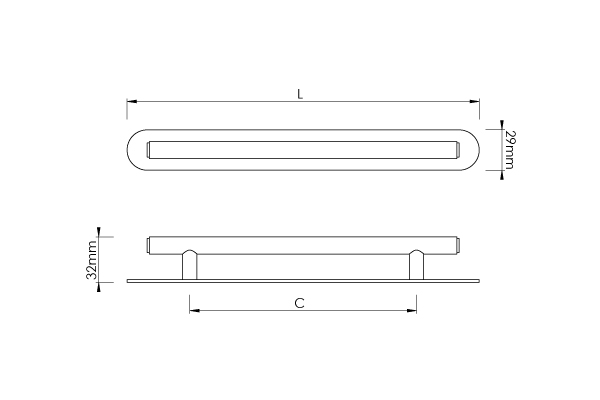 Diamond Silhouette Cabinet Handle & Backplate