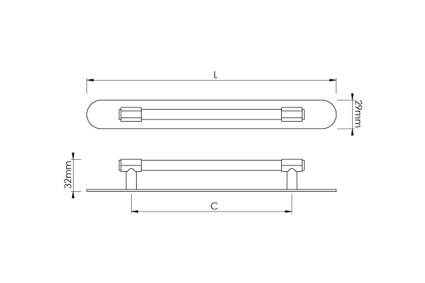 Fusion Cabinet Handle & Backplate