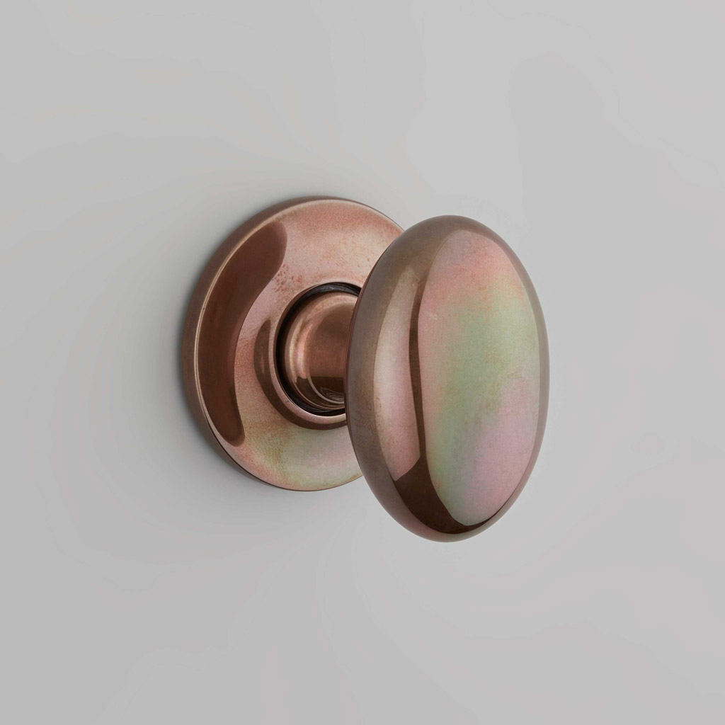 Oval Door Knob On Covered Rose