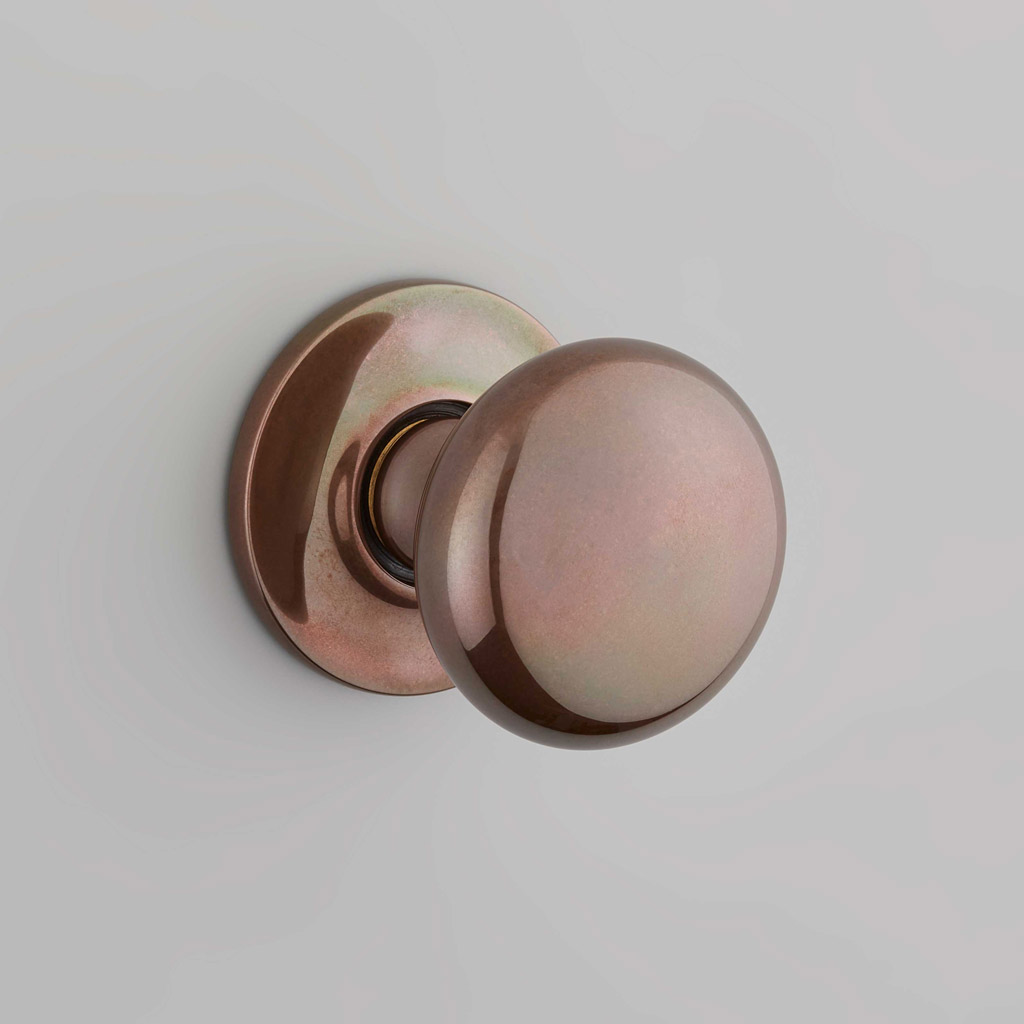 Cushion Door Knob on Covered Rose