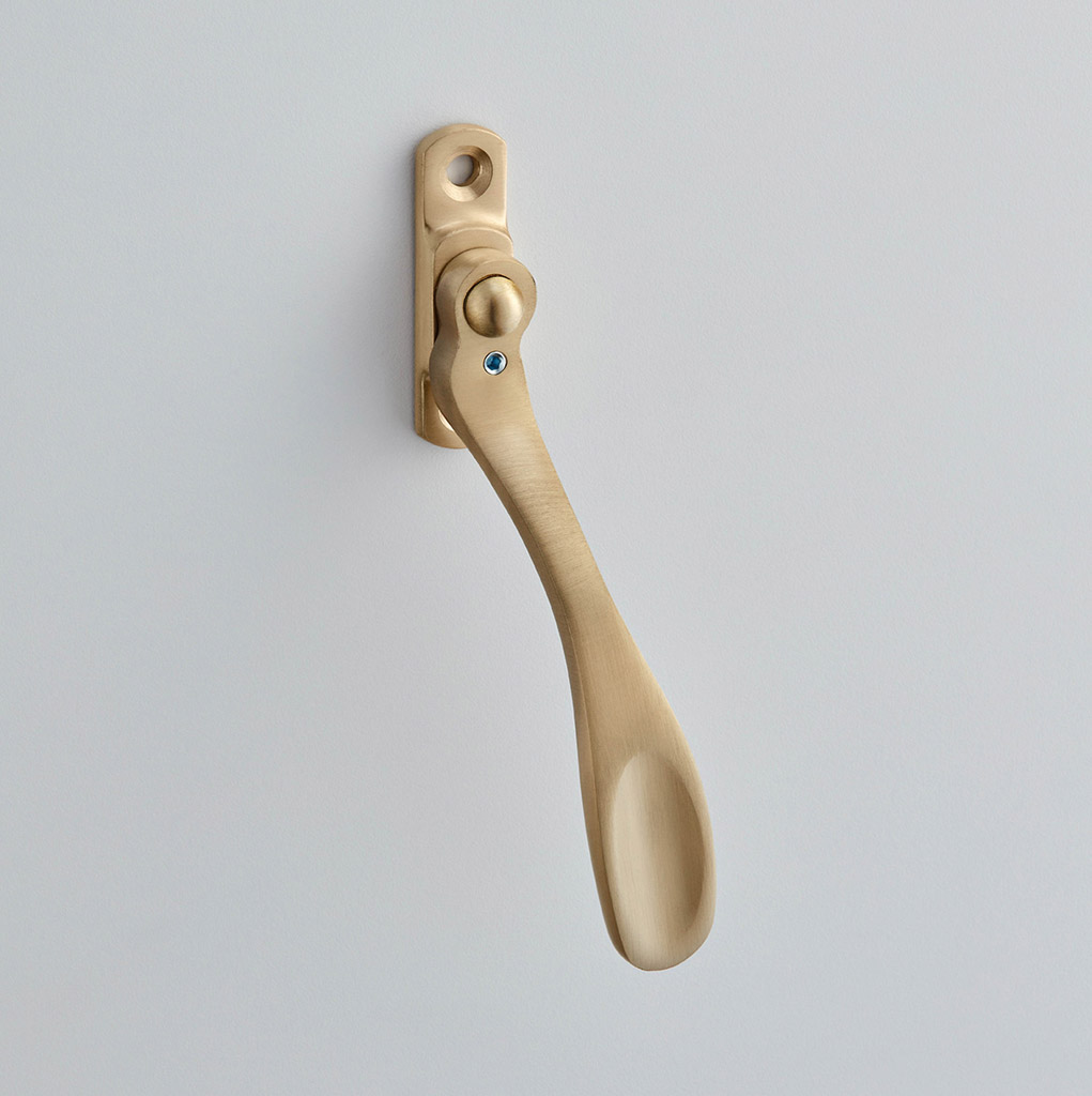 Lockable Window Espagnolette Handle – Spoon End – Narrow Style