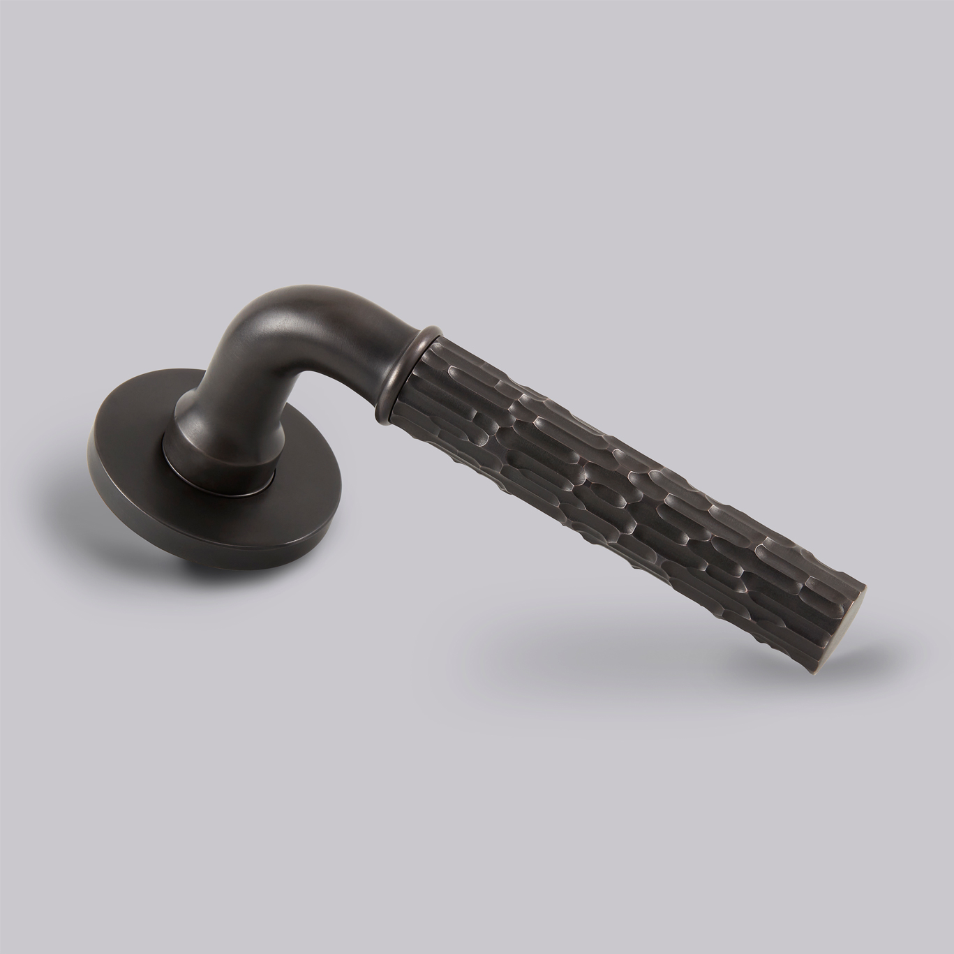Bark Lever Handle on Plain Rose