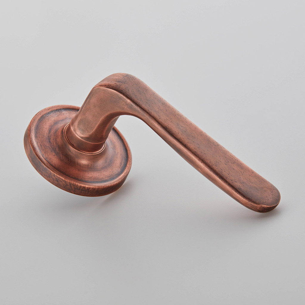 Garde Door Handle on 65mm Raised Edge Covered Rose