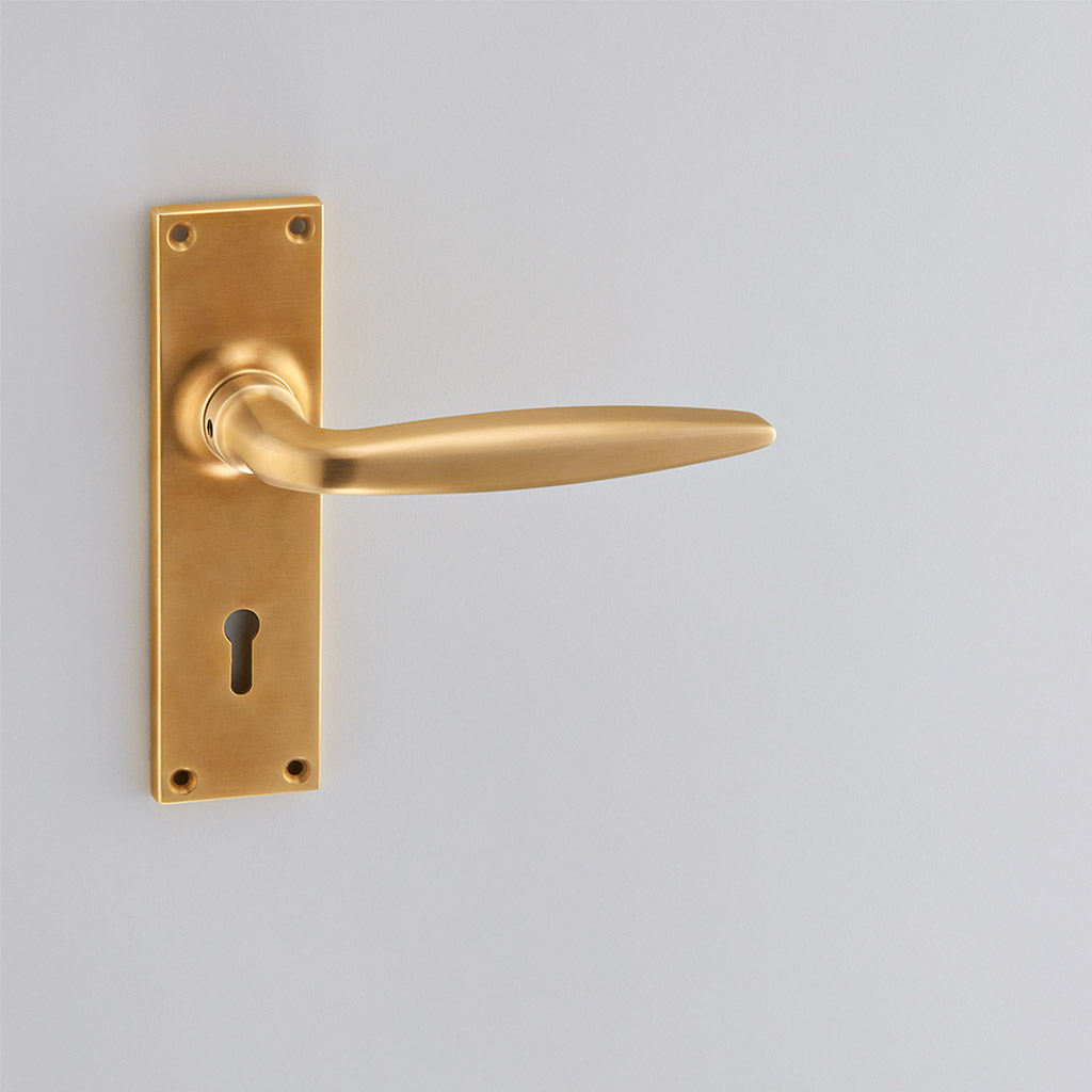 Maine Door Handle on Lock Backplate